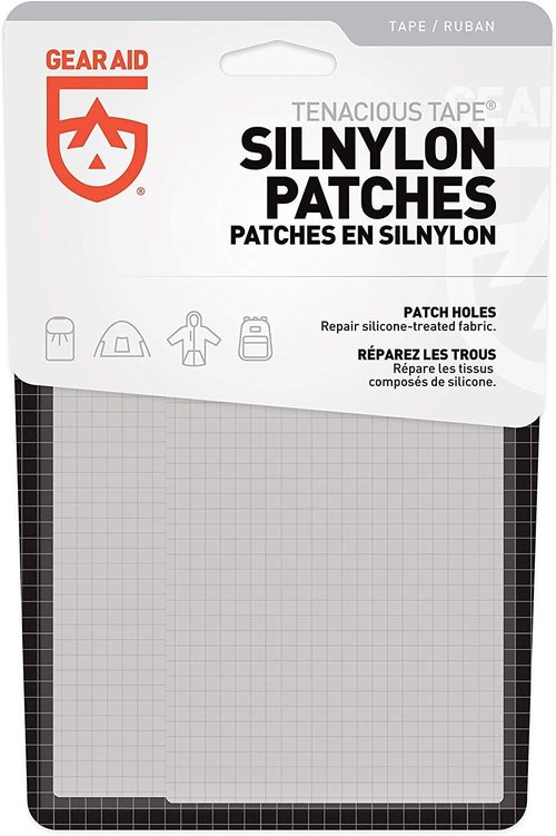 GEAR AID Tenacious Tape Silnylon Patches - Durable Silicone Tent & Tarp Repair | 3”x5” Size
