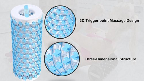 Collapsible Foam Roller - Portable 13-Inch Exercise & Recovery Tool | Compact Blue Design