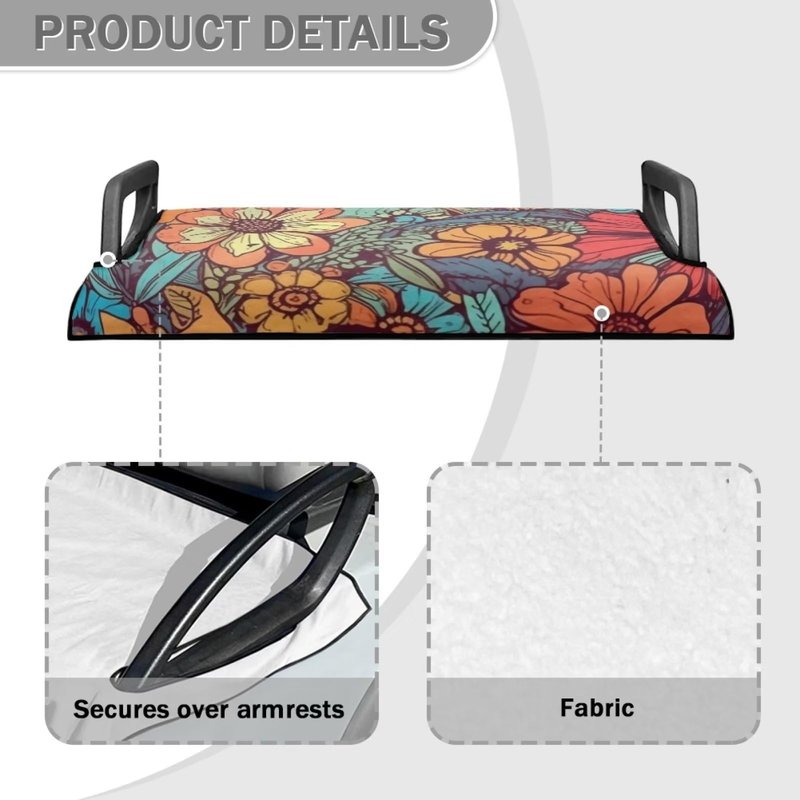 TODIYADDU Colorful Hawaiian Flower Summer Golf Cart Seat Towel Blanket Covers for 2-Person Washable Universal Golf Cart Seat Covers Fit for Golf Carts Bus with Unique Patterns Gifts