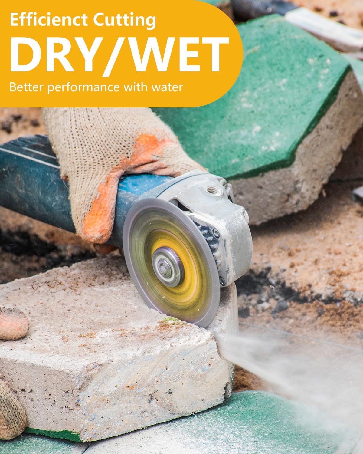 ZORUNNA Diamond Saw Blades,Super Thin 4.5" Diamond Blade for Grinder, 2Pcs Tile Blade 4-1/2" for Chip-Free Cutting Porcelain Ceramic Granite Marble Tile.