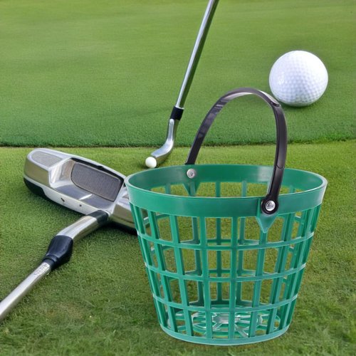 BESPORTBLE Golf Ball Picking Basket - Durable Nylon Storage Bucket for Easy Golf Ball Retrieval | Large Capacity, Green