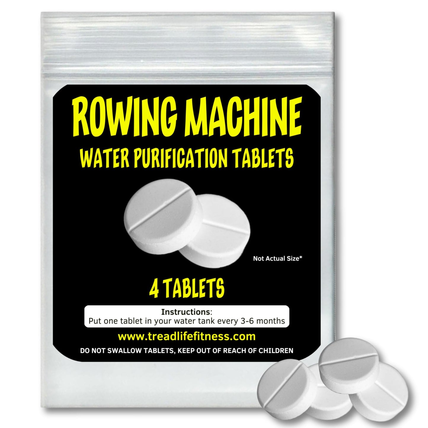 Rowing Machine Water Cleaning Tablets | Universal Water Rowing Machine Tank Cleaner | Safe, Eco-Friendly Formula | 4 Tablets