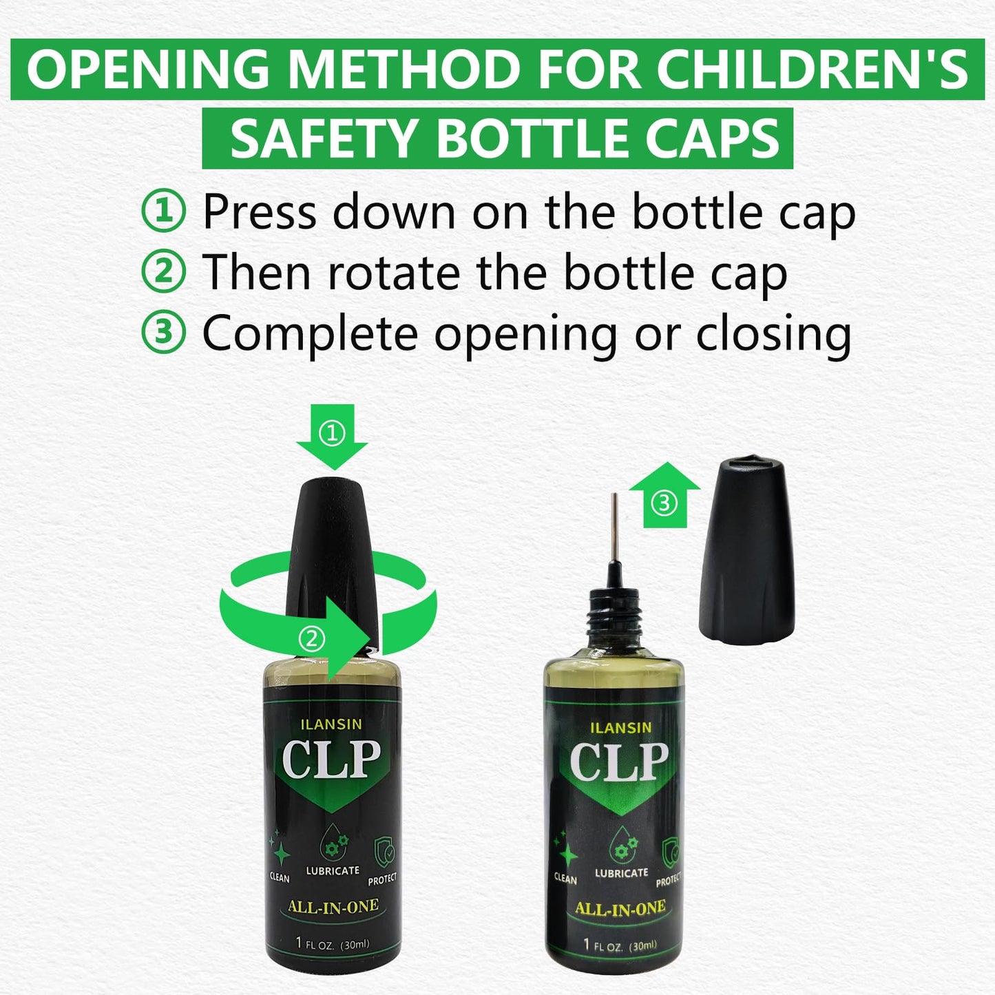 ILANSIN 9mm Bore Cleaner & 5oz CLP Oil Gun Cleaning Kit with Gun Snake .38 .375 9.5mm, Needle+Spray,Gun Cleaning Supplies with Gun Cleaning Patches,6'' Gun Cleaning Swabs, Gun Brushes, Cleaning Picks