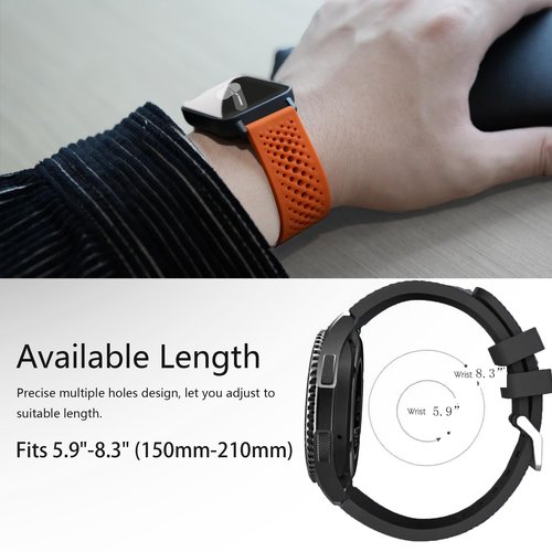 Compatible with SUUNTO OCEAN bands, 20mm, 22mm Silicone band with Metal Buckle Compatible with SUUNTO OCEAN, RACE, RACE S, VERTICAL, 9 PEAK, 9 PEAK PRO, 5 Peak, 3 Smartwatch (Orange, 22mm size band)