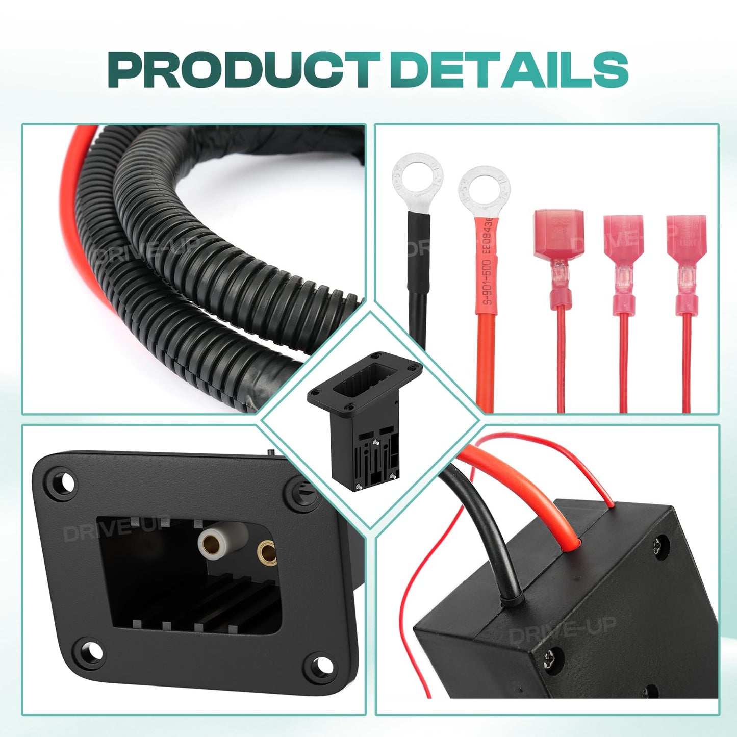 DRIVE UP EZGO Changer Receptacle, 36V Powerwise Golf Cart Charger Receptacle for EZGO TXT, Medalist, DCS, PDS Electric Golf Carts, OEM 73063-G01