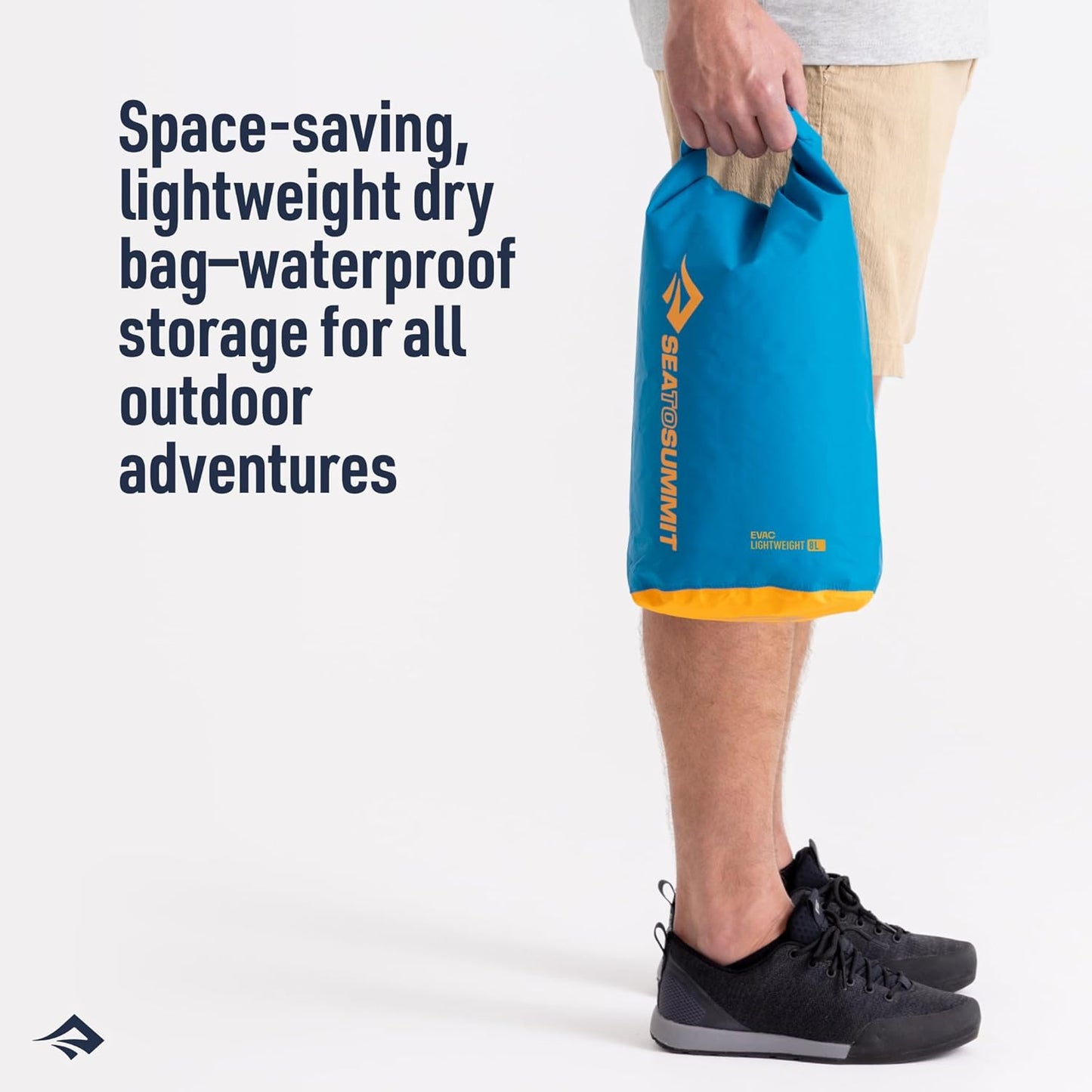 Sea to Summit eVac Dry Bag - Roll-Top Compression Sack, 3L, Beluga Black for Ultimate Waterproof Storage