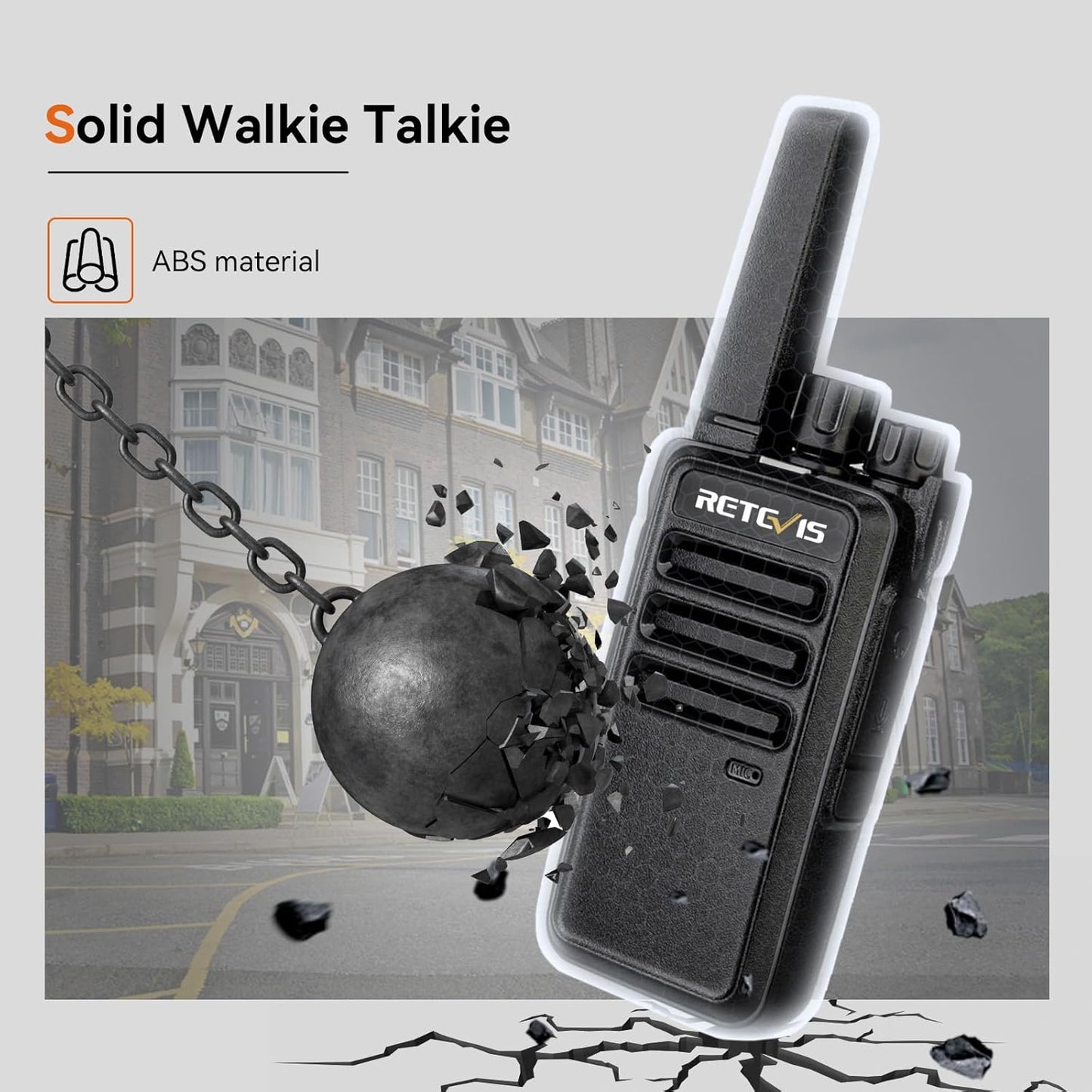 Retevis RT68 Walkie Talkies - Long Range 2-Way Radios with 10 Multi-Way Charger | Compact & Rechargeable 1200mAh