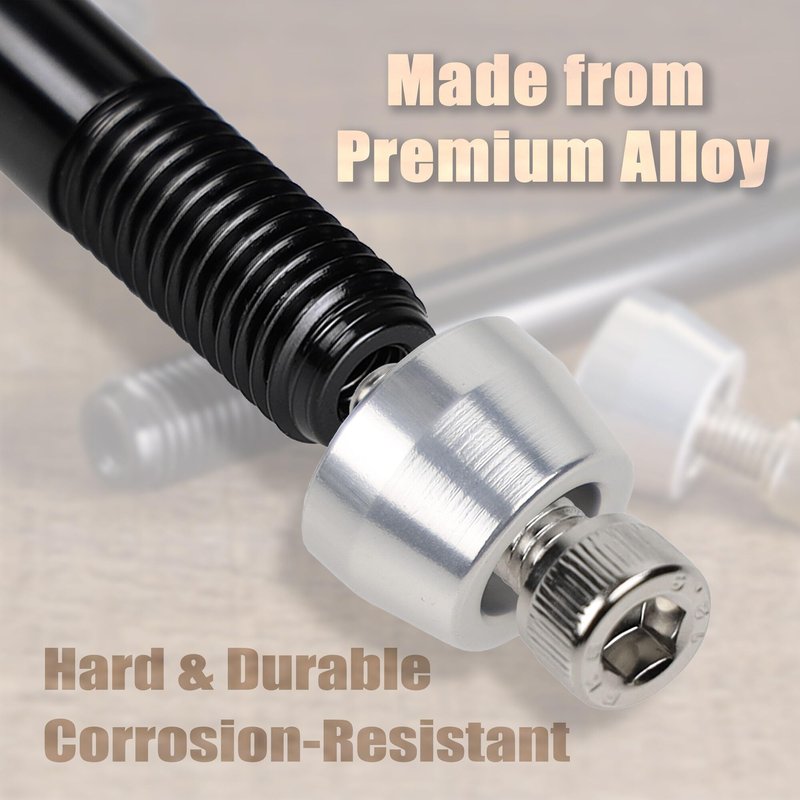 CyclingDeal Trainer Thru Axle - Bike Bicycle 12mm Rear Wheel Skewer for Indoor - Length 166mm to 178mm Boost -Thread Pitch: M12 x P1.5 - Spacers 2.5mm/6mm Included