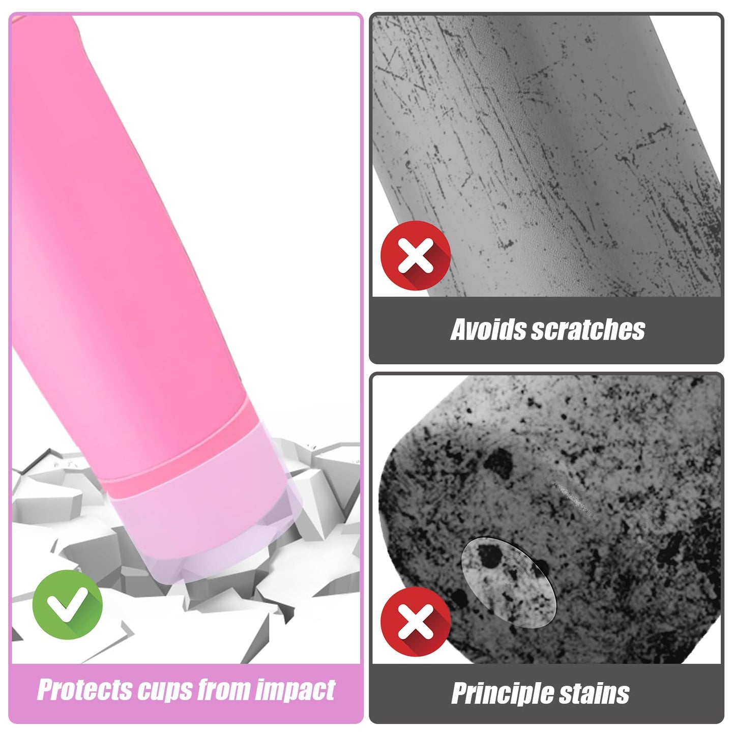 Mity rain 2PCS Protective Silicone Boots for Owala 30oz & 40oz FreeSip Sway
