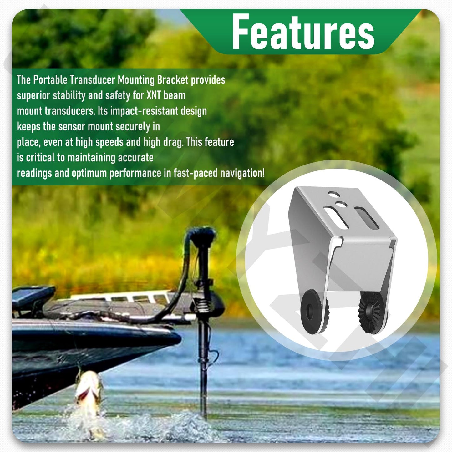 740162-1 MHX MXNT Metal Bracket for Si G2N Transom Mounting Hardware - Transducer Mounting Bracket for XNT Transom-Mount Transducers