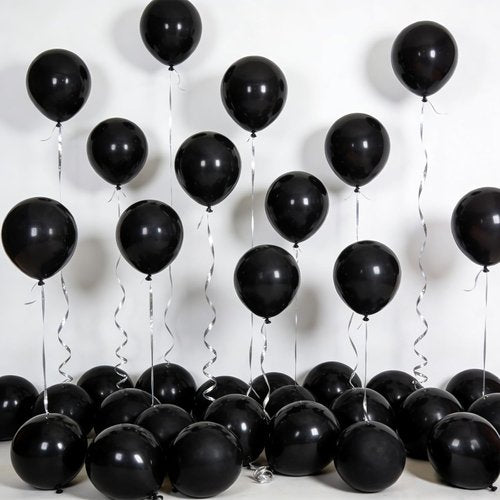 Black Balloons - 100 Pack 12-Inch Birthday Decorations for Parties, Baby Showers & Weddings