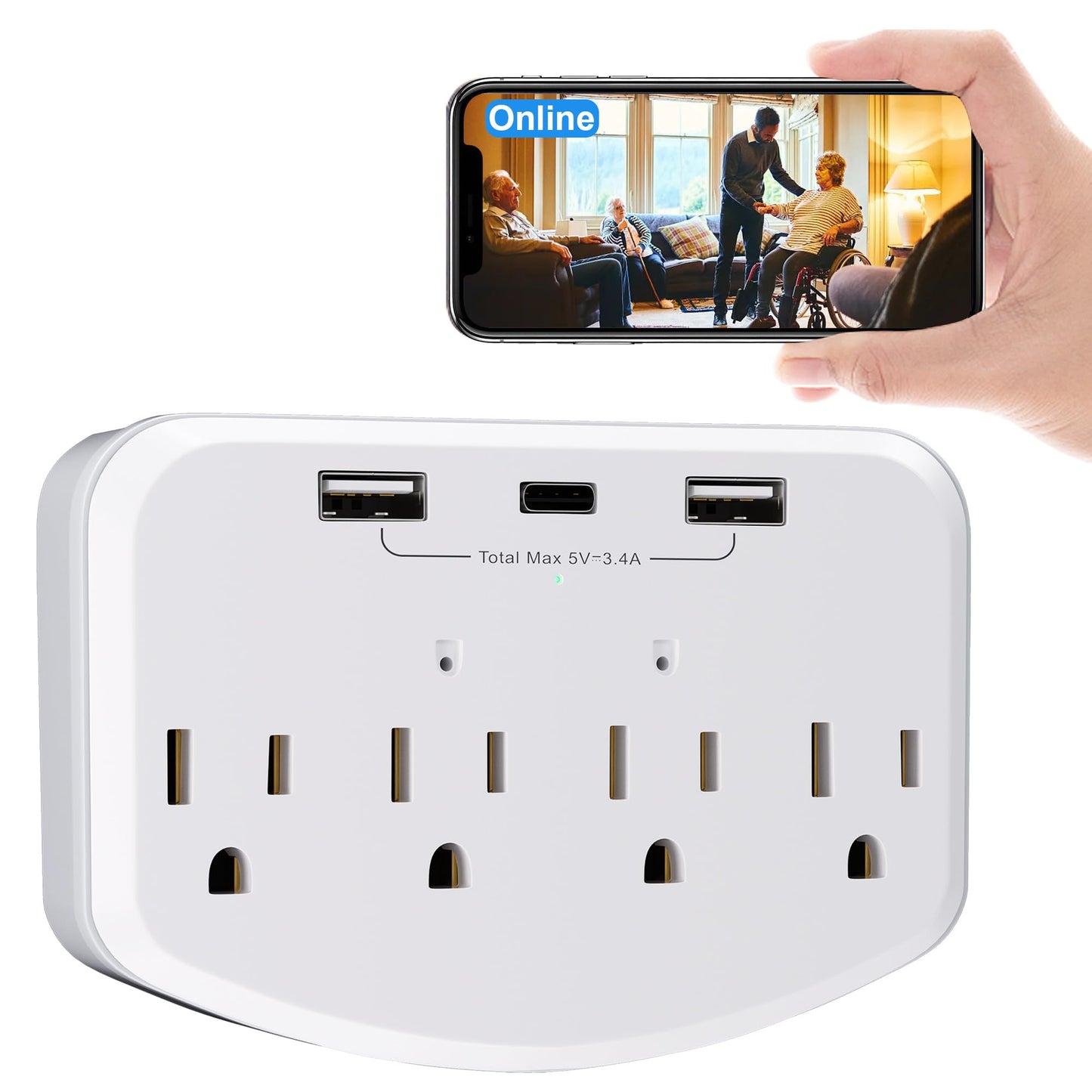 Kestanlora 1080P Wireless Cameras Mini Small Security Wall Outlet WiFi Camera Indoor Camera for Home Security【Upgraded】