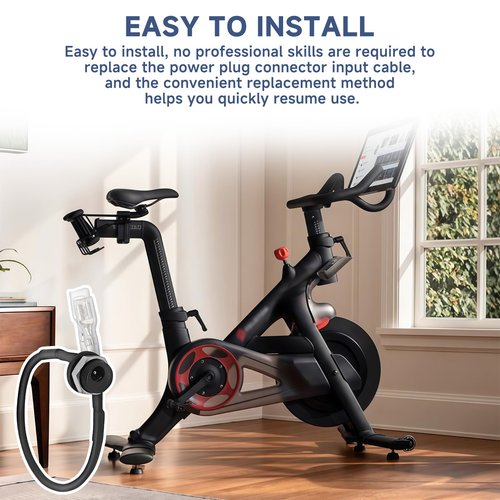 Filloman Compatible with Peloton Exercise Bike Power Cord Replacement – Input Cable Charger Plug Connector Adapter (Not for Bike Plus), Replacement for Peloton Bike Power Supply Cable