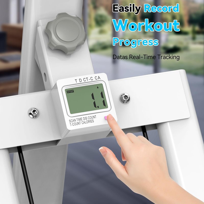Stair Stepper for Home,Stair Climber Foldable,Large Pedal Vertical Climber Machine for Full-Body Workout,Steppers for Exercise at Home with 300LBS Loading Capacity (White)