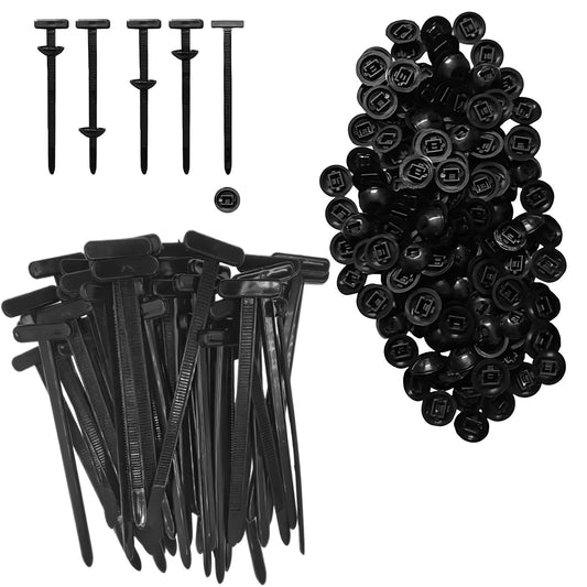 100Pcs Nylon Universal Cable Tie Buckle,Upgrade Multipurpose Heavy Duty Self-Locking Zip Ties Holder with Pin & Button Design,Multipurpose Plastic Cable Ties Tool for Car Daily Repair