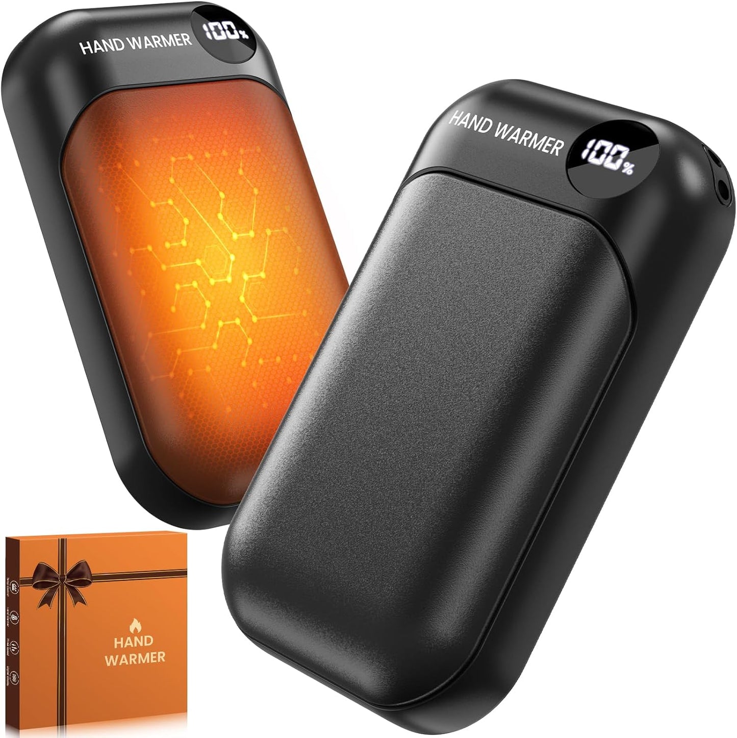 Skiennix Rechargeable Hand Warmers - 4 Heat Levels Up to 131°F | 9-Hour Portable Heating for Outdoor Activities