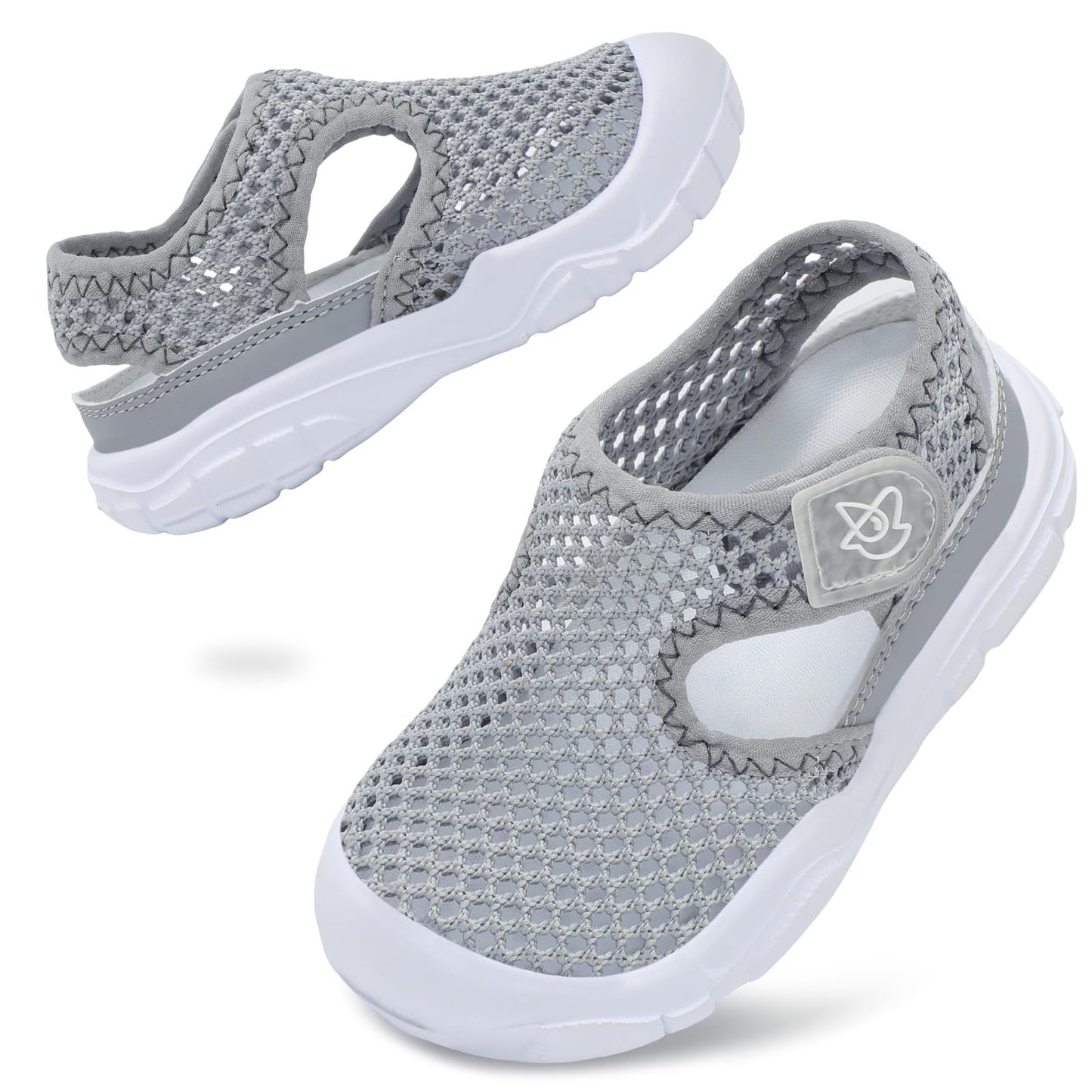 LeIsfIt Toddler Sandals Boys Girls Wide Sandals Kids Water Sandal Shoes Lightweight Barefoot Summer Shoes for Indoor Outdoor Grey 7 Toddler