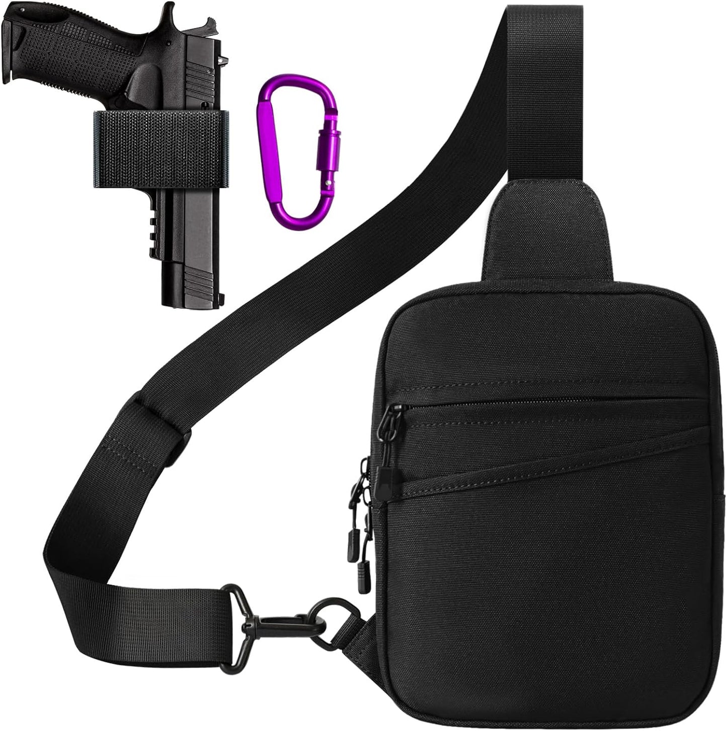 Skiennix Concealed Carry Sling Gun Bag - Waterproof Crossbody Soft Pistol Case | EDC Shoulder Pouch