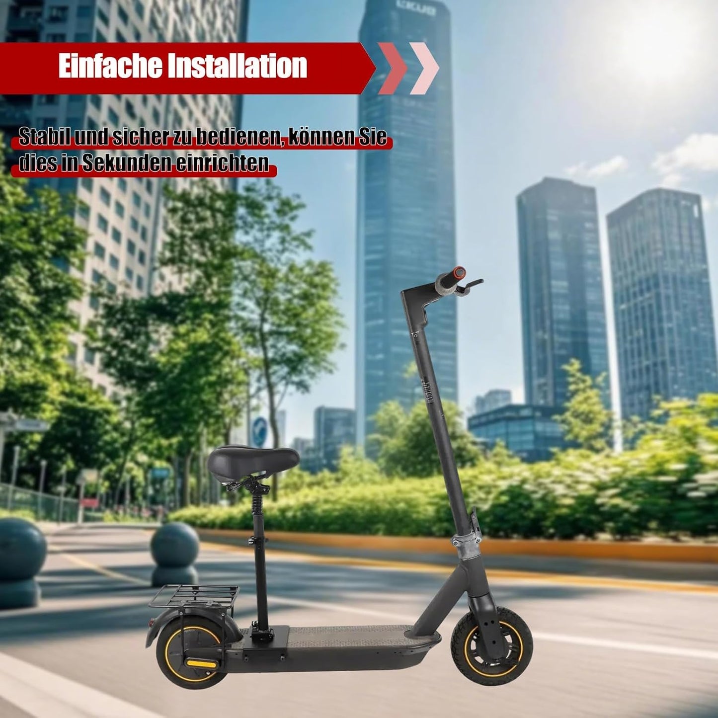 Yungeln Electric Scooter Seat Saddle,Adjustable Height Double Damping Comfortable Saddle Compatible with Ninebot Max G30 Electric Scooter