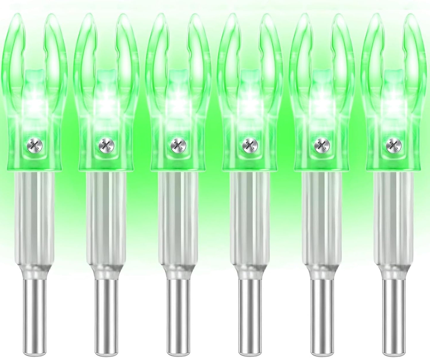 Skiennix Lighted Nocks for Arrows - 6PCS with .204/.233/.244/.246 Diameter & LED Illumination
