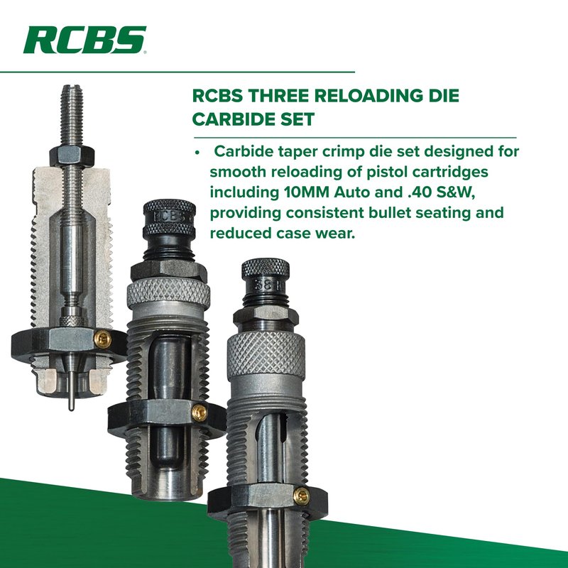 RCBS 22115 Carbide Die Set, .40 S&W/10MM auto