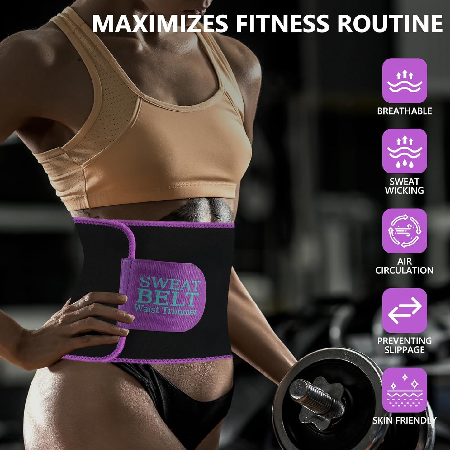 MORECOO Waist Trainer for Women - Effective Lower Belly Fat Reduction | Sweat Band Body Shaper