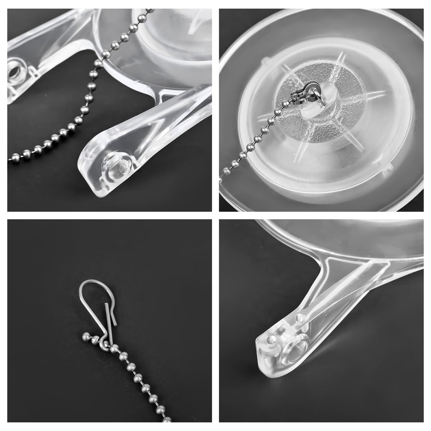 3-Inch Toilet Flappers Replacement Kit for Gerber 99-827, 3 Inch Toilet Flush Valve with Stainless Chain and Hook, High Performance Silicone Toilet Flapper - Reliable Toilet Flapper (Clear 1 PCS)