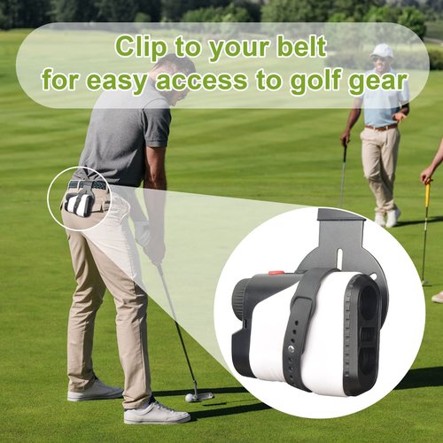 iGuerburn Metal Landing Pads for Golf Bags, Magnetic Golf Bag Accessories for Men with Soft Rubber, Black