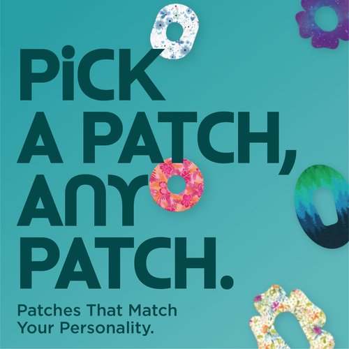 ExpressionMed - Adhesive Patches for Libre 3 & Libre 3 Plus (Pack of 5) - Made in The USA, Waterproof, Non-Fraying, Pre-Cut CGM Sensor Tapes (Watercolor Garden Variety Pack)