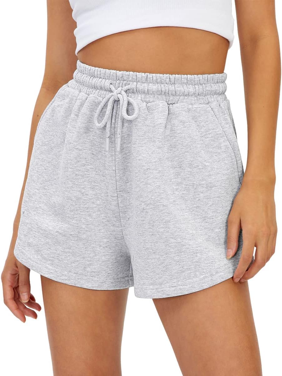 AUTOMET Women's Lounge Shorts - Soft High Waist Casual Shorts with Pockets for Summer & Travel