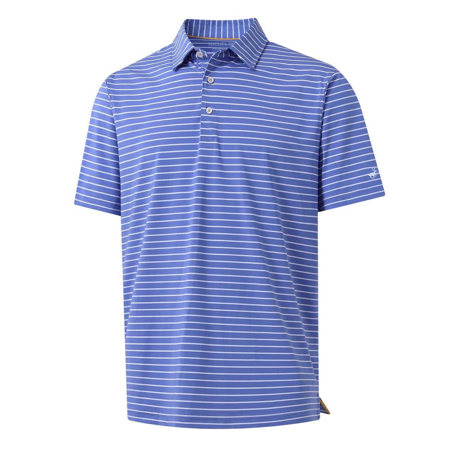 Rouen Golf Shirts for Men Performance Moisture Wicking Casual Striped Polo Business Mens Polo Shirts Short Sleeve