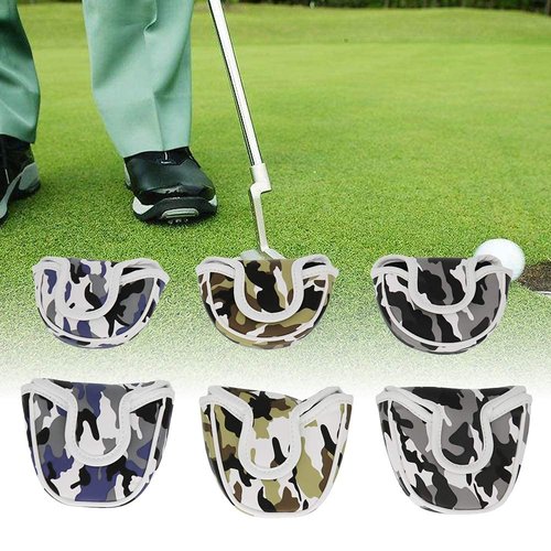 HISTAR Golf Small Mallet Putter Cover with Magnetic Closure for Scotty Cameron (Camouflage Gray)