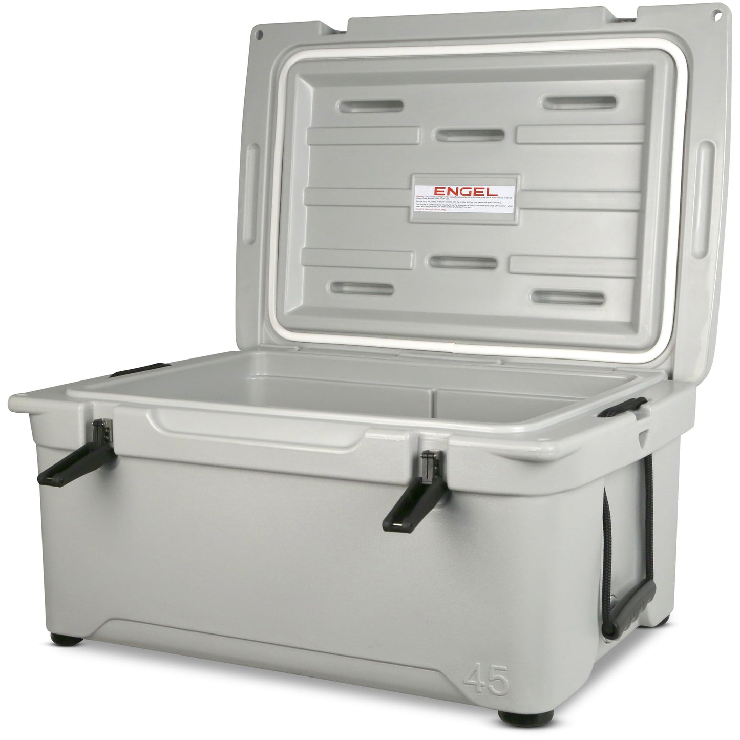 Engel Coolers ENG45 Cooler | 40 Can High Performance Durable Seamless Rotationally Molded Ice Box for Camping, Hunting, and Fishing - Haze Gray