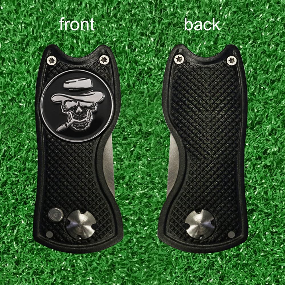 GOLTERS Golf Ball Marker Divot Tool Sets Switchable Divot Repair Tools (one Divot with Four Ball Markers)