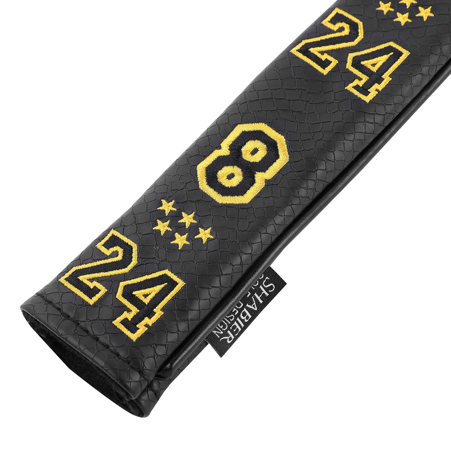 SHABIER PU Leather Waterproof Golf Alignment Stick Cover Club Protector Holds Sticks (Yellow No.824)