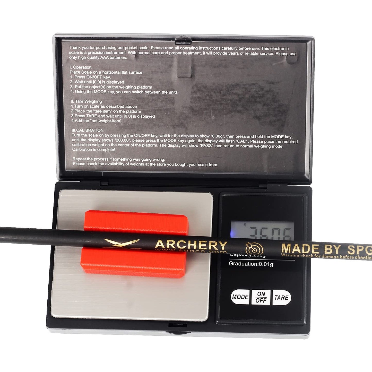 FENJANER Archery Scale Arrows Scales Draw Weight Scale Grain/Gram Scales Portable Digital Arrow Scale