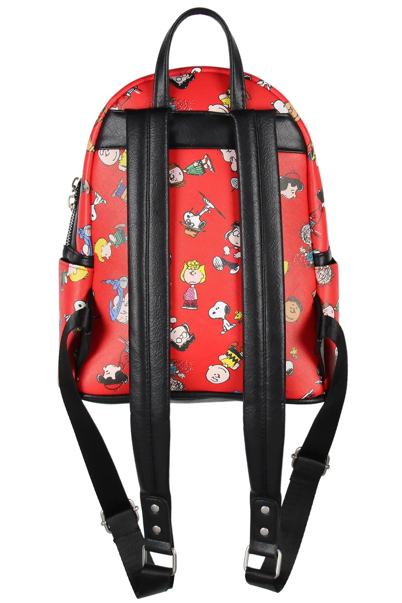 INTIMO Peanuts Snoopy Charlie Brown Linus Lucy Sally Marcie Toss Print Mini Backpack 10"