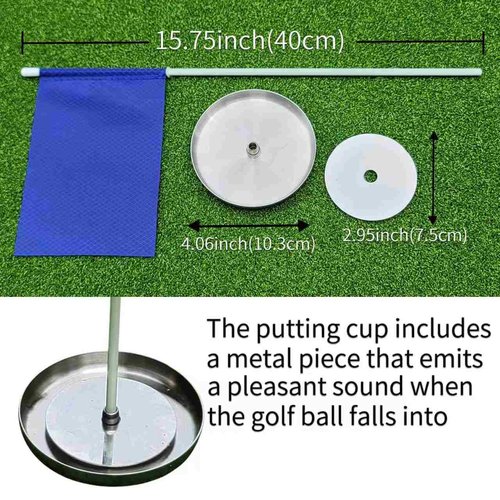 Putting Cup Metal with Flag Golf Training Hole for Golf Putting Green Indoor Outdoor