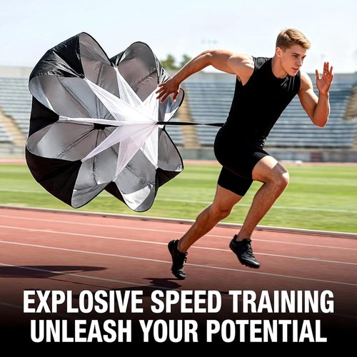 MAQIHAN Running Parachute - 56-Inch Adjustable Speed Trainer for Agility & Sprinting