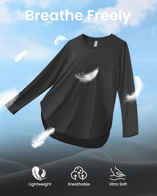 G4Free Women's Long Sleeve UV Protection Shirt - Quick Dry Lightweight Outdoor Yoga Top