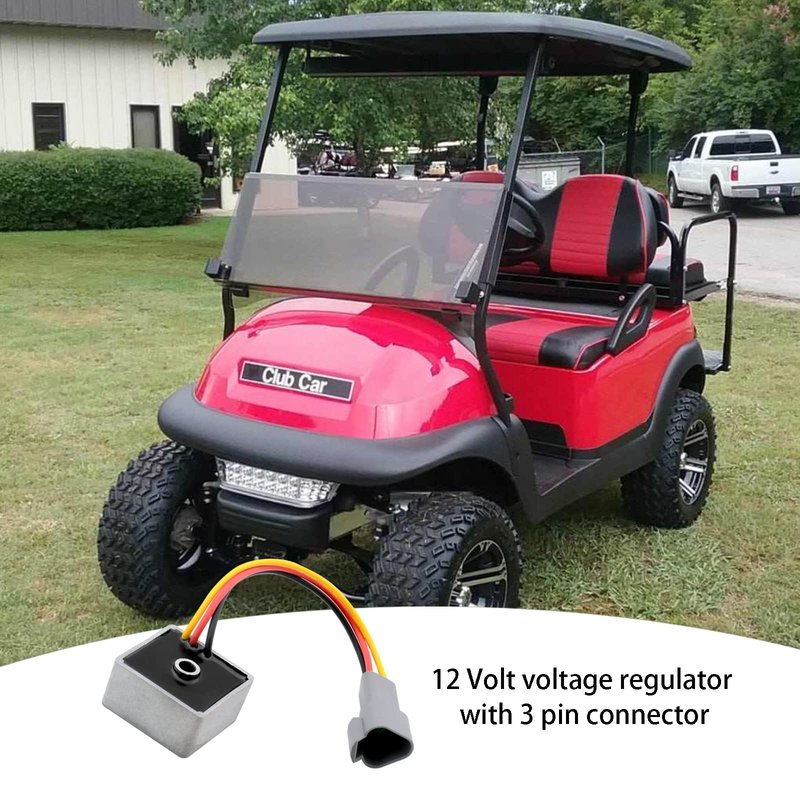 Roykaw 12 Volt Golf Cart Voltage Regulator Rectifier Compatible with Club Car 2004-up Precedent and 2018-up Tempo 4-Cycle Gas Models, OEM# 1025159-01, 1028033-01