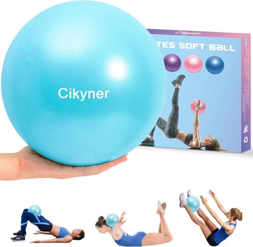 Cikyner Soft Pilates Ball - 9 Inch Mini Exercise Ball for Yoga, Pilates & Home Workouts