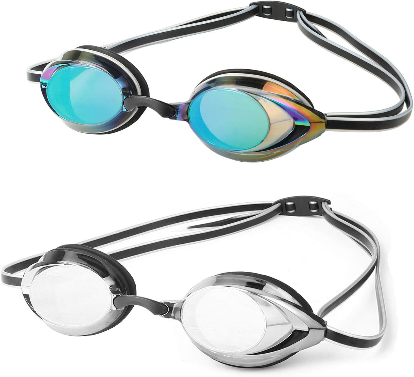 Skiennix Swim Goggles - Anti-Fog UV Protection | No Leak Design for Adults & Youth - 2 Pack