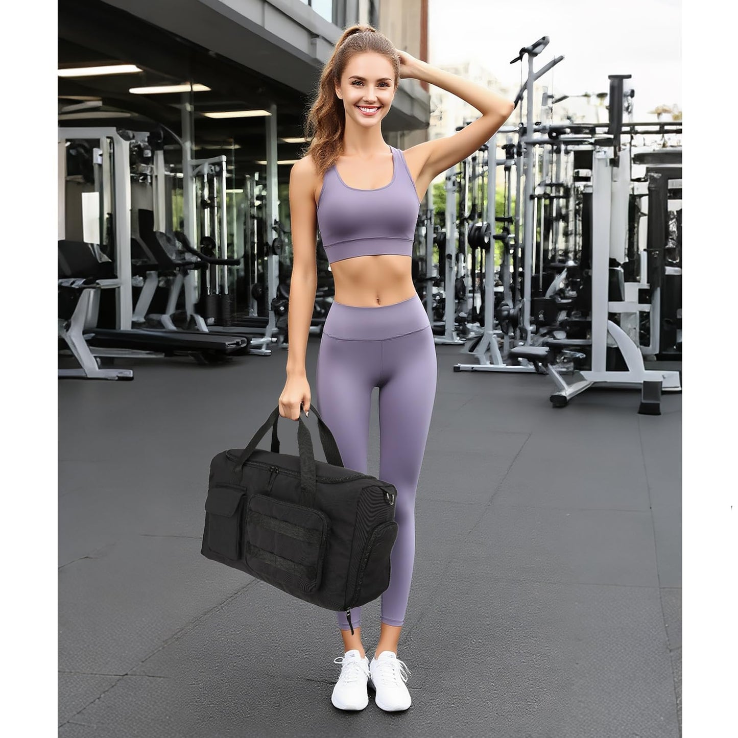 Castura Gym Bags for Women & Men - Lightweight Travel Duffle Bag with Shoes Compartment & Wet Pocket, Durable Carry-on Weekend Bag, Medium
