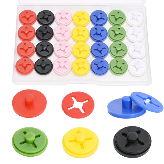 28pcs Running Bib Clips, Race Bib Clips, Bib Holder Marathon Mixed Colors