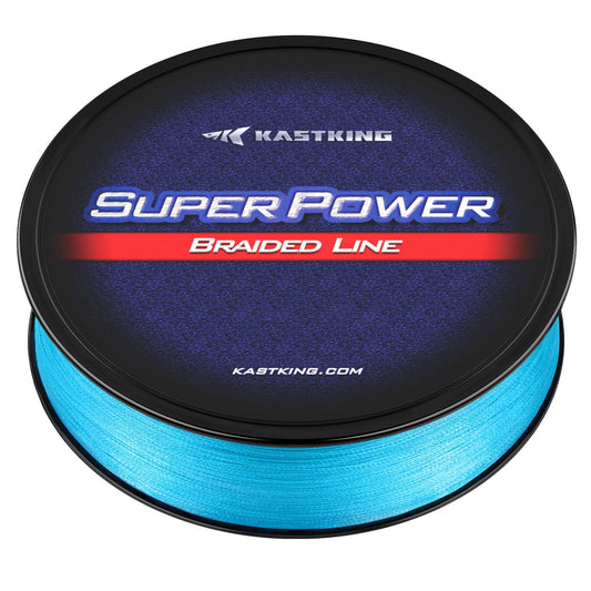 KastKing Superpower Braided Fishing Line,50LB,500+47 Yds,Sky Blue,4X