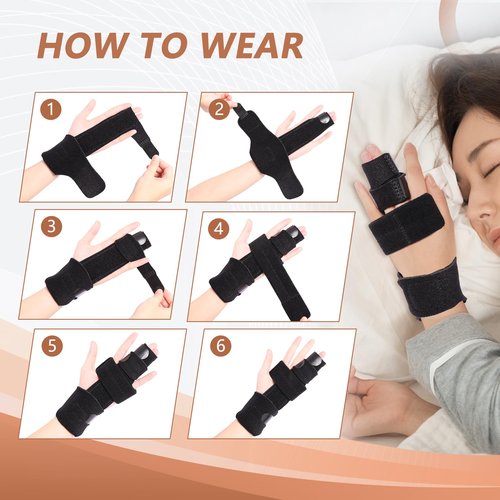 2 Finger Splint, Adjustable Finger Brace, Finger Metal Support for Broken Fingers, Mallet Finger Splints, Trigger Finger Straightener, Arthritis, Pain Relief, Injury, Fracture, Sprains(L/XL)