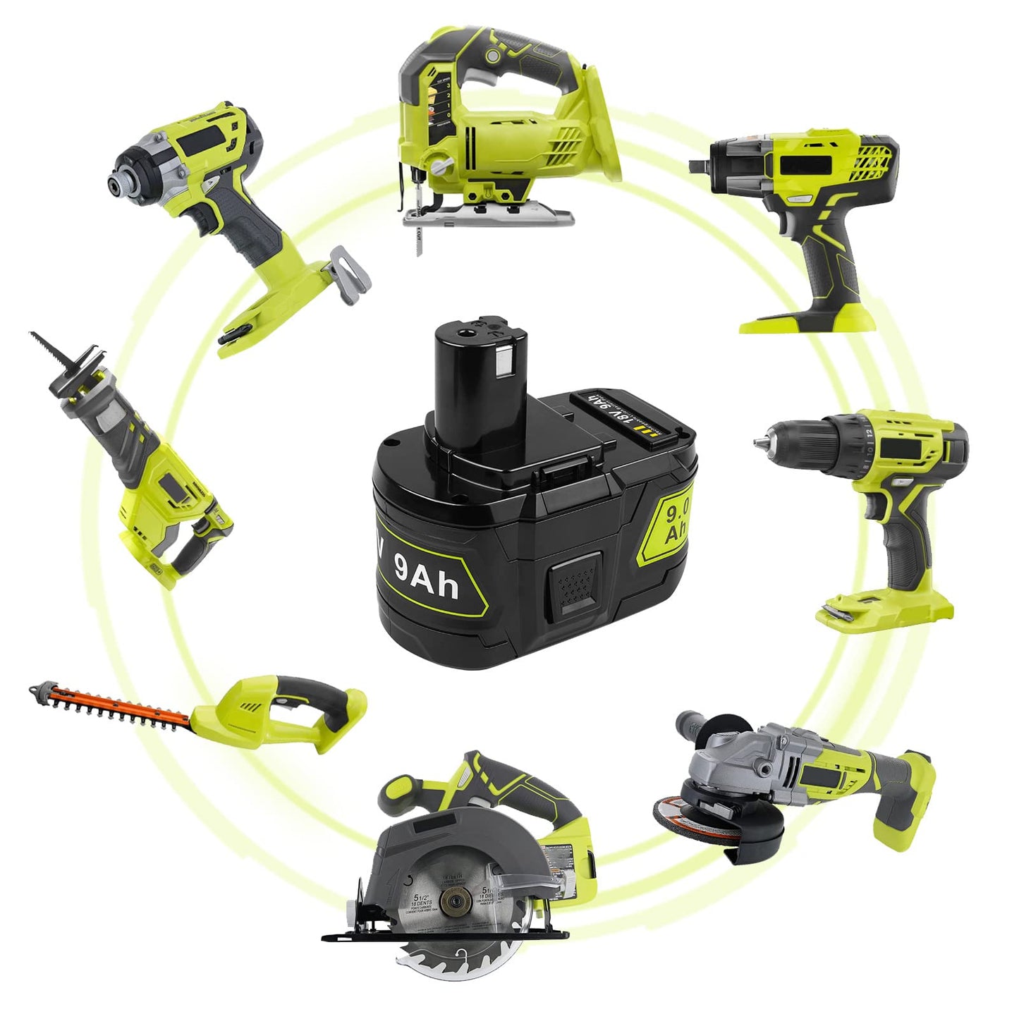 Futurebatt 2Pack High Capacity 9.0Ah Replacement Battery P109 for Ryobi ONE+ P102 P103 P104 P105 P107 P108 P109 P122 18 Volt Tools Battery