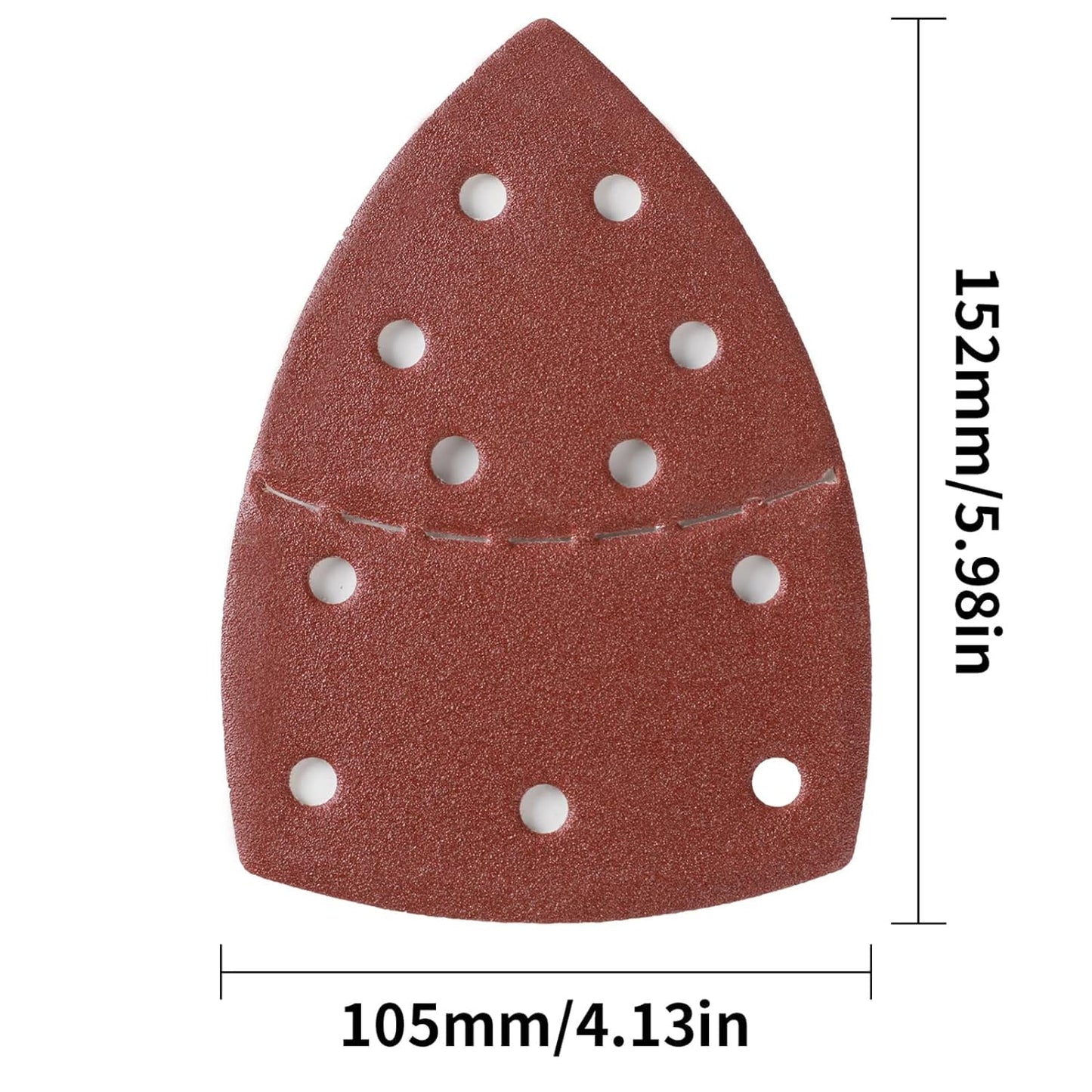 50PCS Mouse Detail Sander Sandpaper Hook and Loop 11-Holes Triangular Sanding Sheets for Mouse Sanders - Mixed Grits Coarse to Fine 60/120/240/400/600/800/1000/1200/1500/2000 Grits