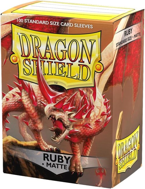 Dragon Shield | Matte Card Sleeves - 100 Count Premium Protection for TCGs | Ruby Color